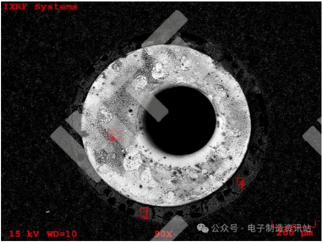 ng2（清洗后）失效位置孔环表面sem图片